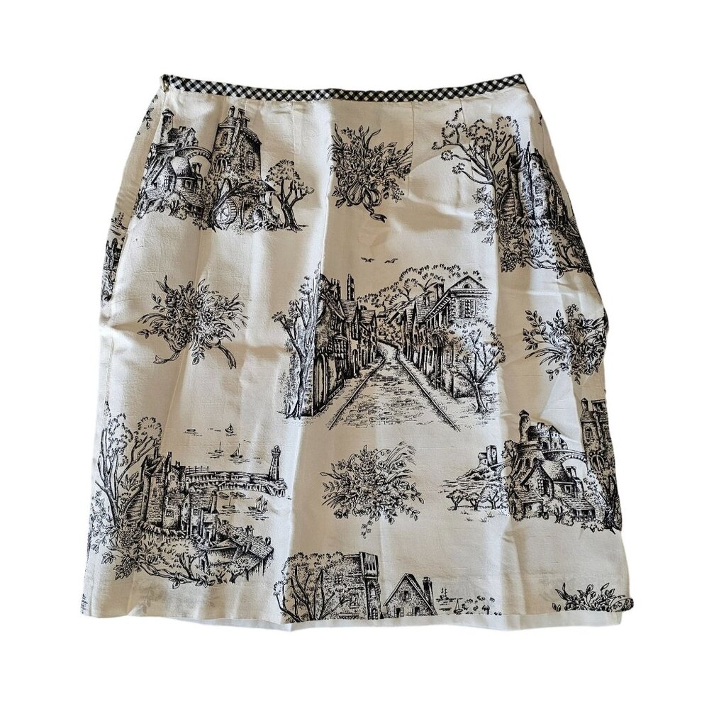 Harris Wallace New York Women's 100% Silk Mini Skirt Size 8 - Picture 3 of 11